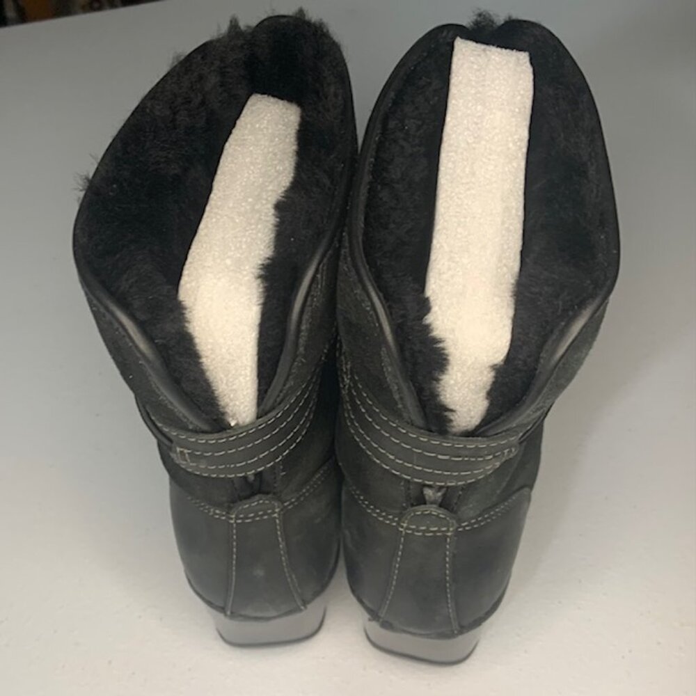 Dansko Stormy Leather Shearling Lined Clog Boots Cabin Core Size EU 37 US 6.5- 7 - Picture 6 of 11